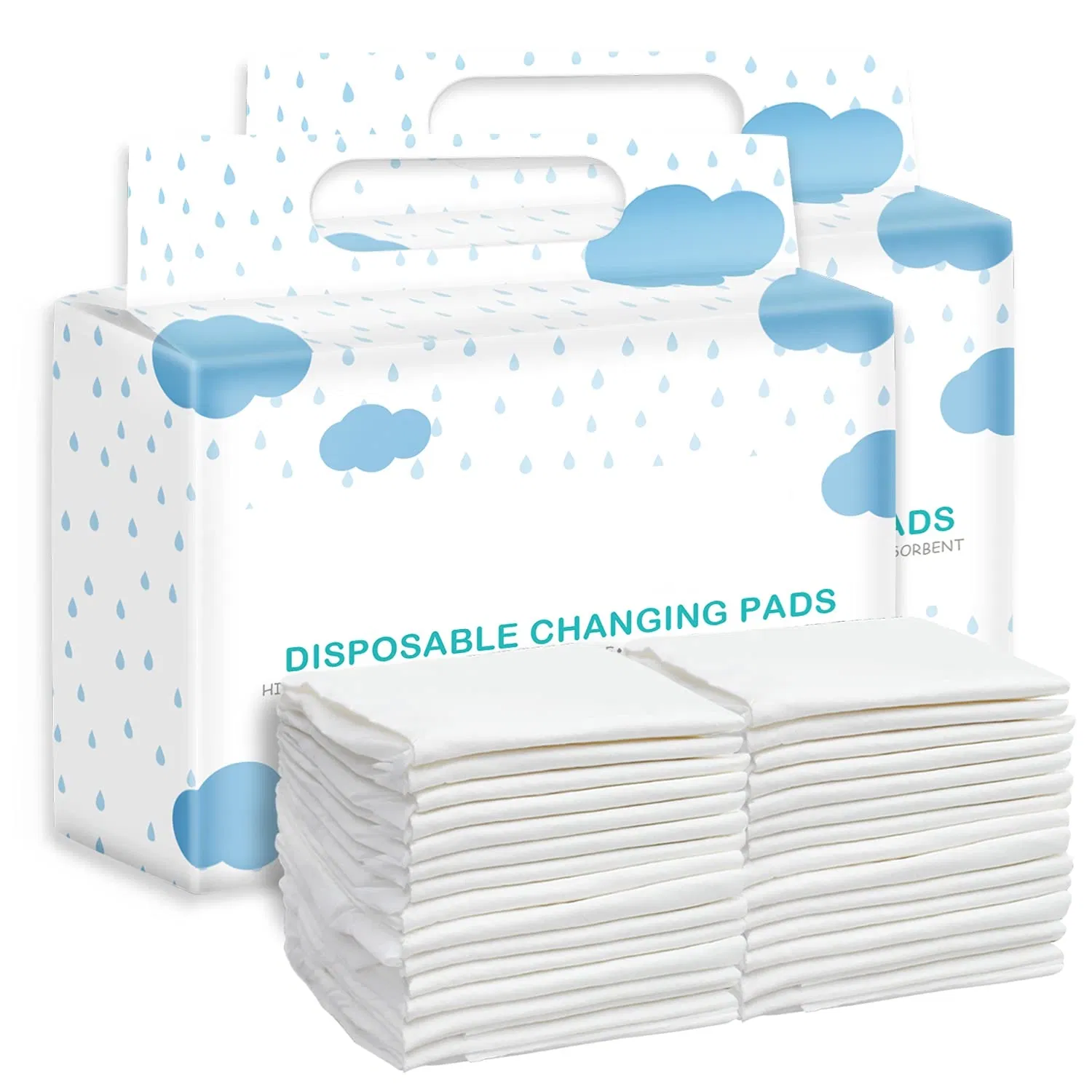 Детские одноразовые пеленки 100 шт, 33x45 см, впитывающие