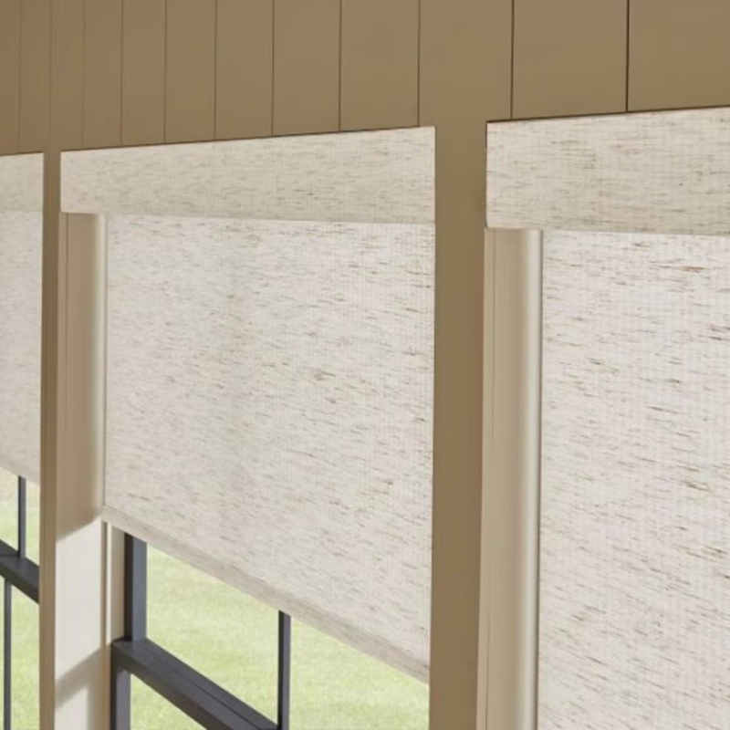 Smart Motorized Roller Shade Custom Automatic Electric Roller Blinds Modern Blackout Window Blinds