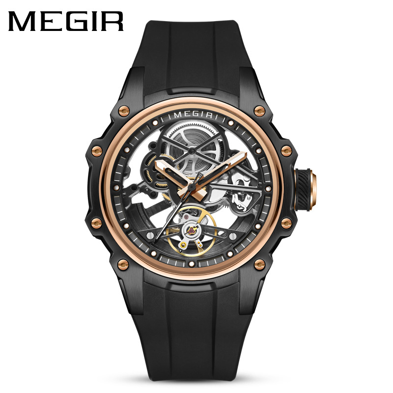 Megir 2243 New Men's Silicone Strap Luminous Business Automatic Mechanical Watch