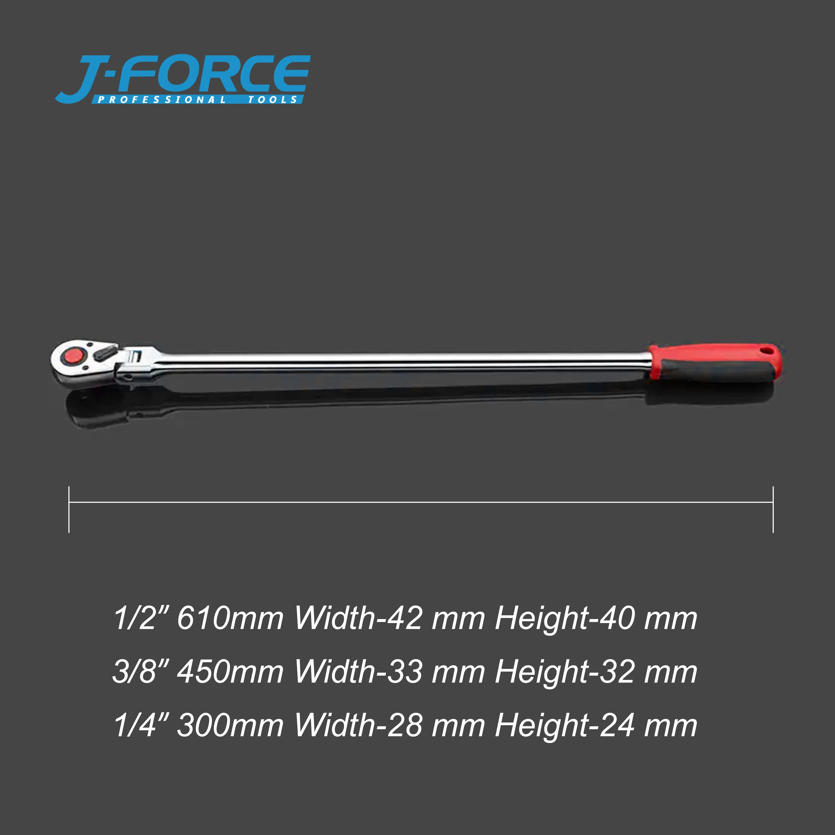 Длинный трещоточный ключ с гибкой головкой J-Force