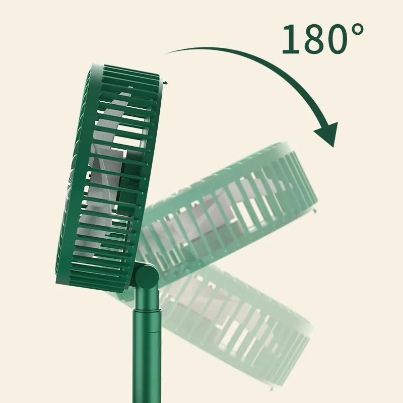Compareshareportable Electric Fan Foldable Convenient Mini USB Charging Office Household Telescopic Fan Low Noise Life Table Fan