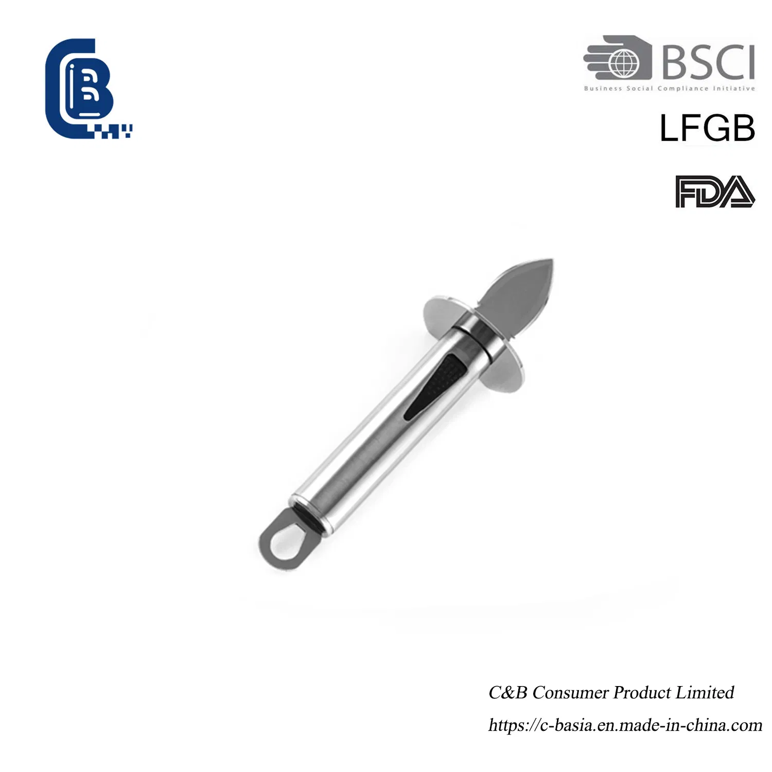 Non-Slip Seafood Opener - Stainless Oyster Knife & Wooden Handle Clam Tool