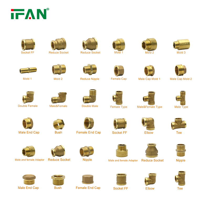 Ifan ISO 15874 Plumbing Fittings Threaded Brass Fittings
