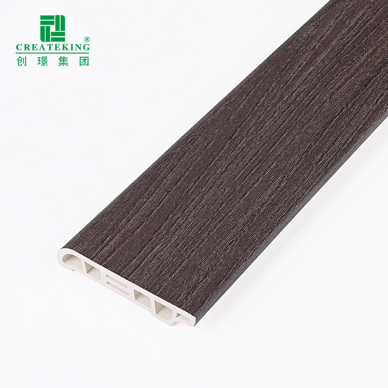 China Factory Wholesale Premium 60*15mm PVC Skirting Board Wood-Grain Baseboard