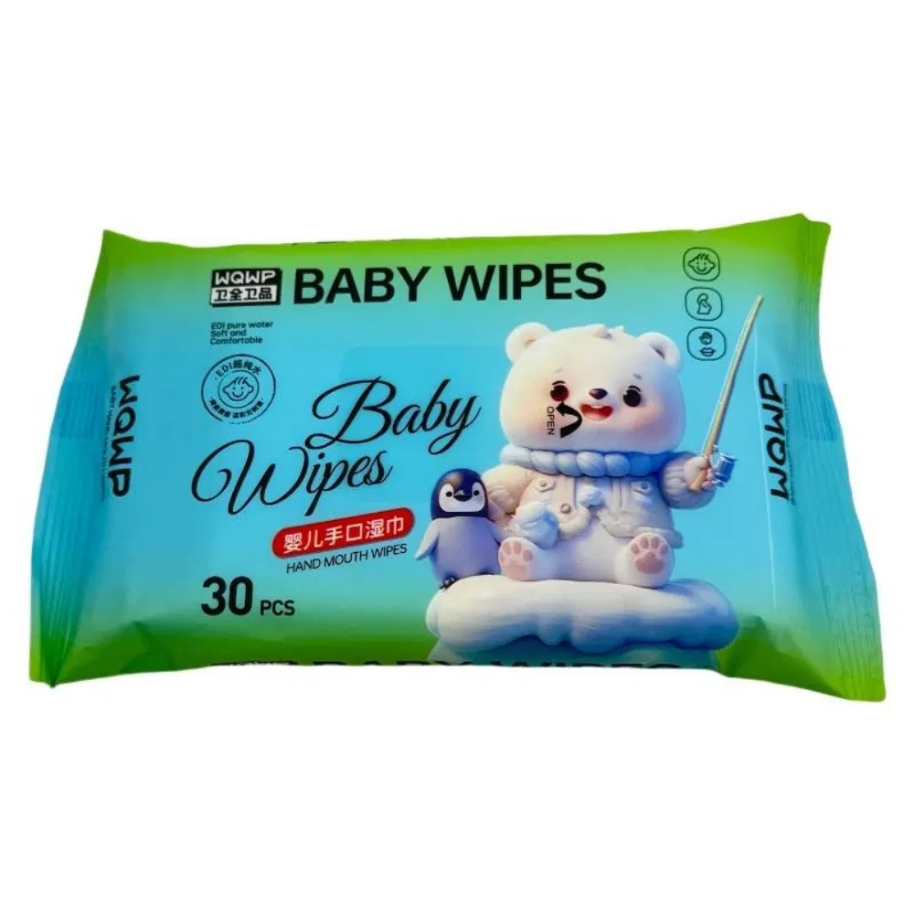 100% Biodegradable Bamboo Fibre Clean Baby Care Wet Wipes