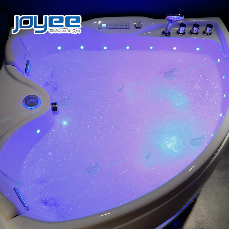 Угловая акриловая гидромассажная ванна Joyee SPA на 2 персоны