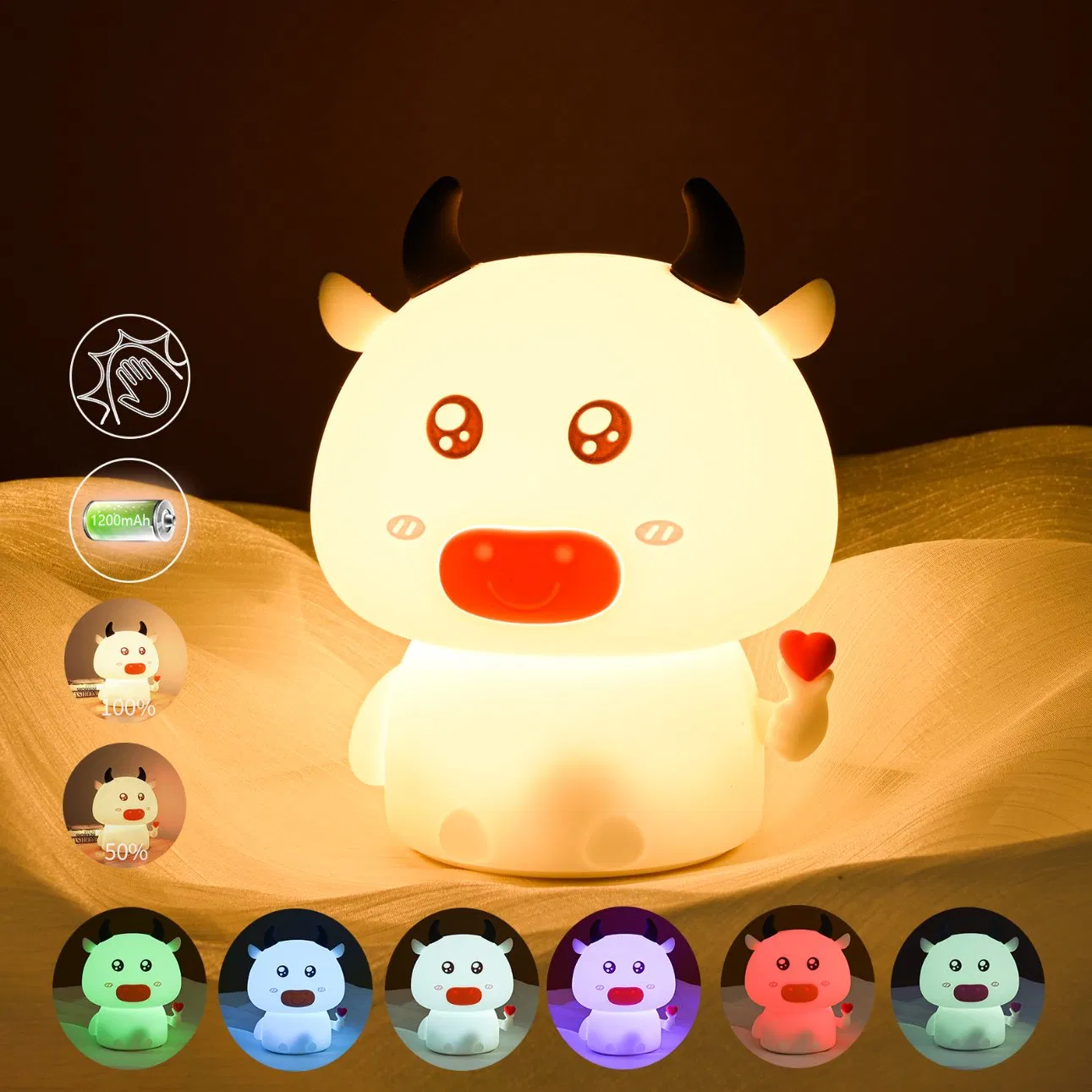 Силиконовый светильник 177 Cute Calf с RGB-подсветкой