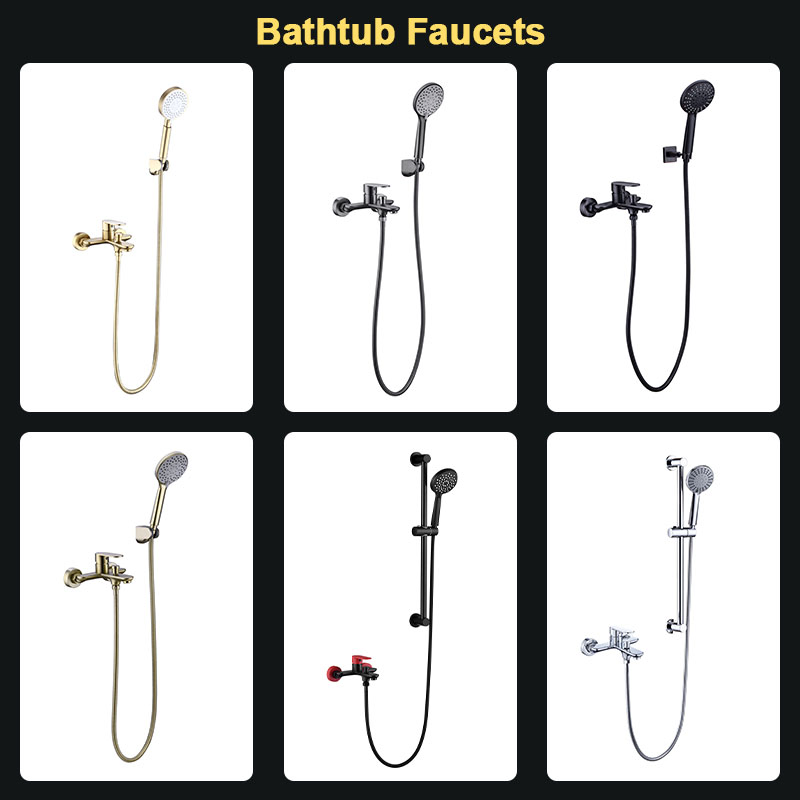 Factory Supplier Sanitary Ware Simple Wall Mounted Brass Bathtub Faucet