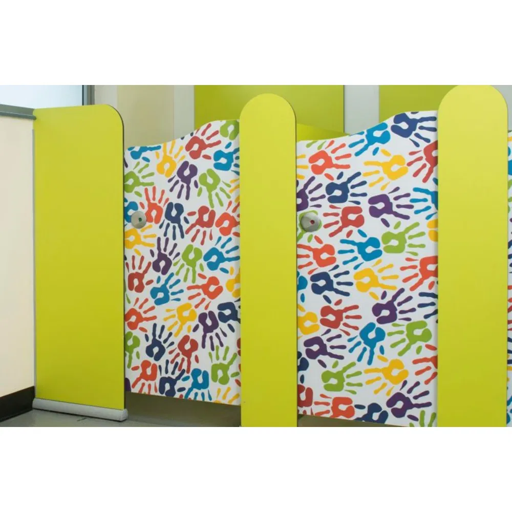 Anti-Bacterial HPL Compact Laminate Wall Hung Toilet Shower Cubicle Urinal Partition