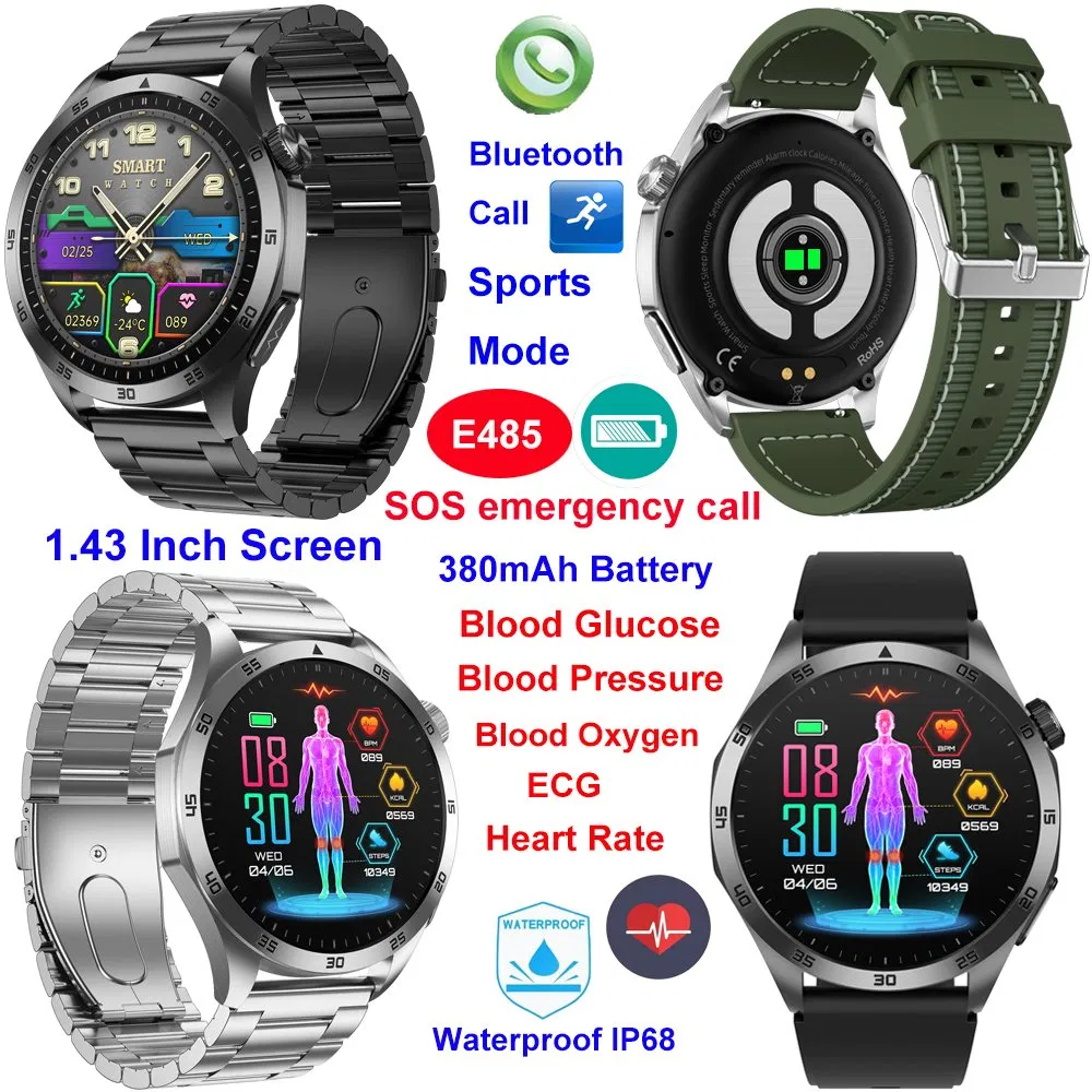 Умные часы E485 с мониторингом ЭКГ, давления и глюкозы