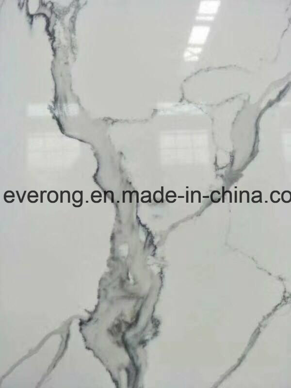 Calacatta/Carrara White Quartz Stone, Carrara Quartz Kitchentop/Countertops/Slab in House Project