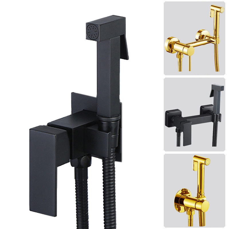 Смеситель для биде с душем, латунь, горячая и холодная вода