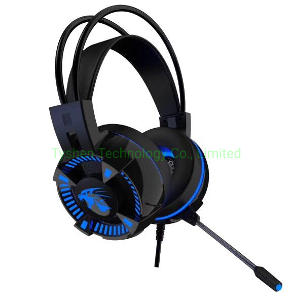 Latest Portable Gaming Headset Wired Headphone, Single Color Lighting