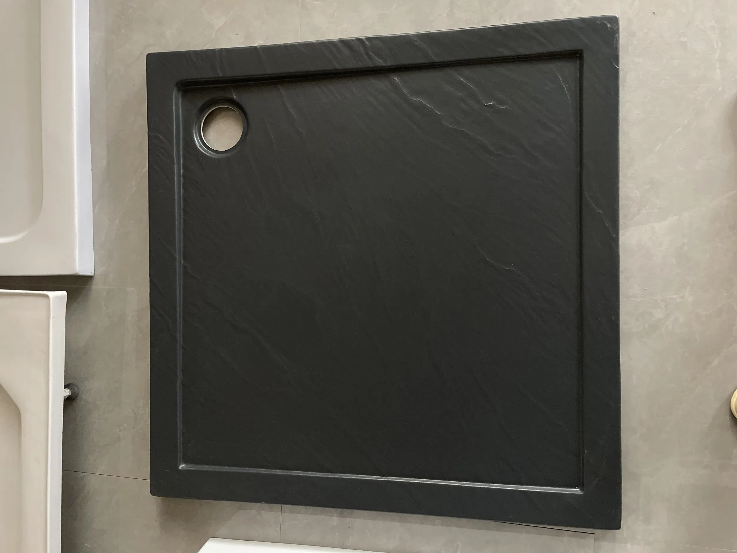 Sanitary Ware Square Black Acrylic Shower Tray 1