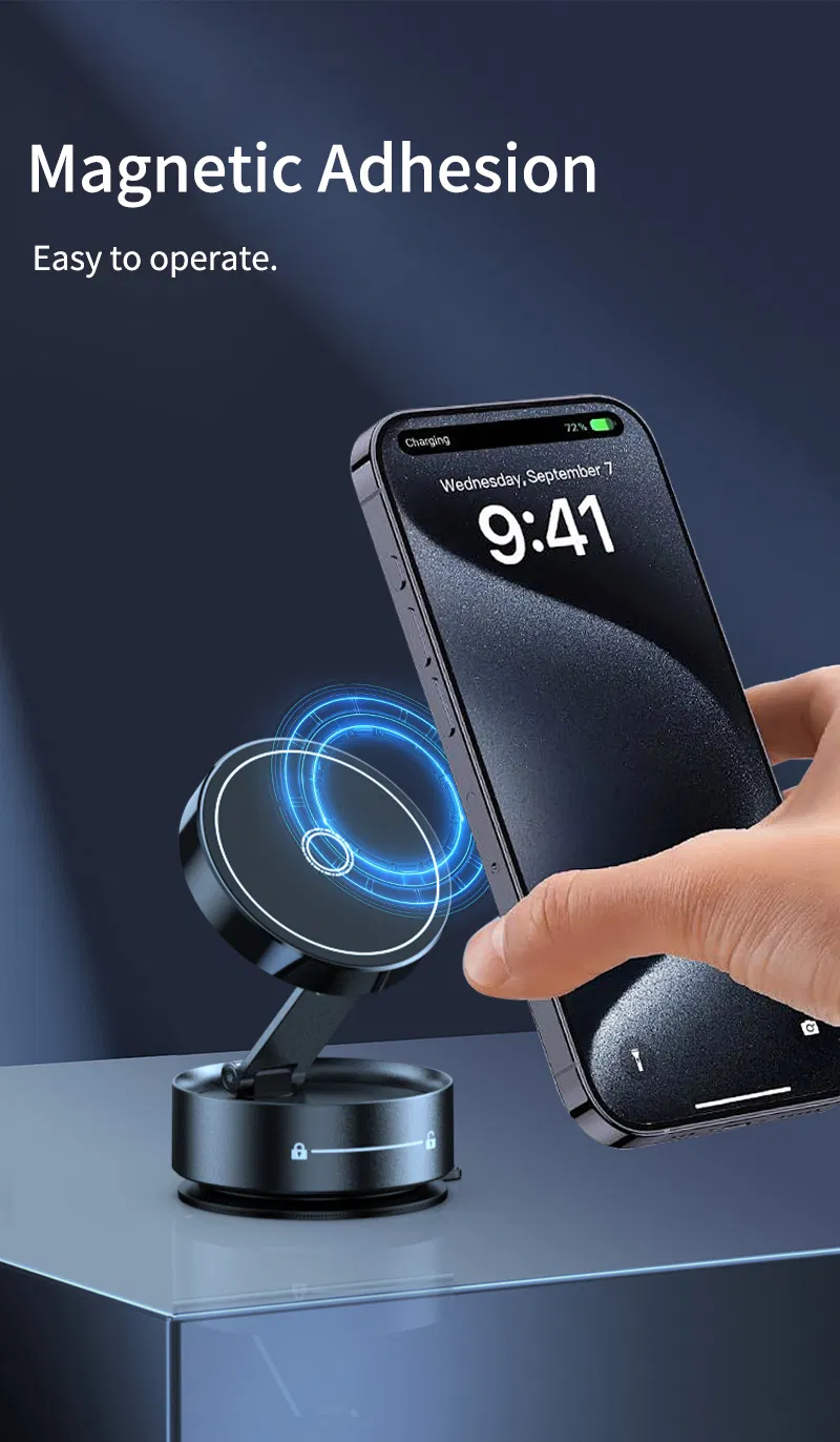 Магнитный держатель для телефона в авто с вакуумной присоской