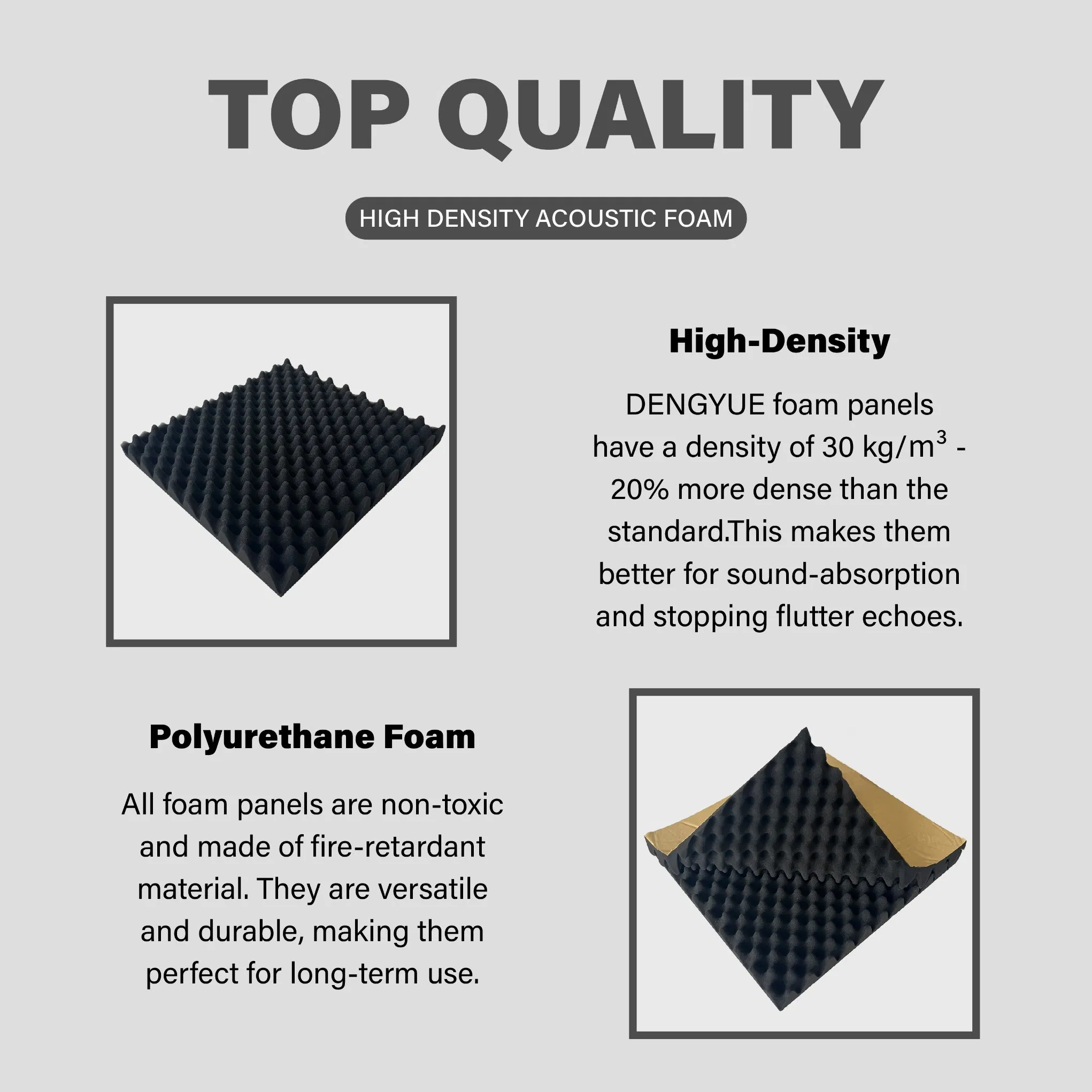 Factory Directly Sell Fireproof Studio Soundproof Acoustic Foam