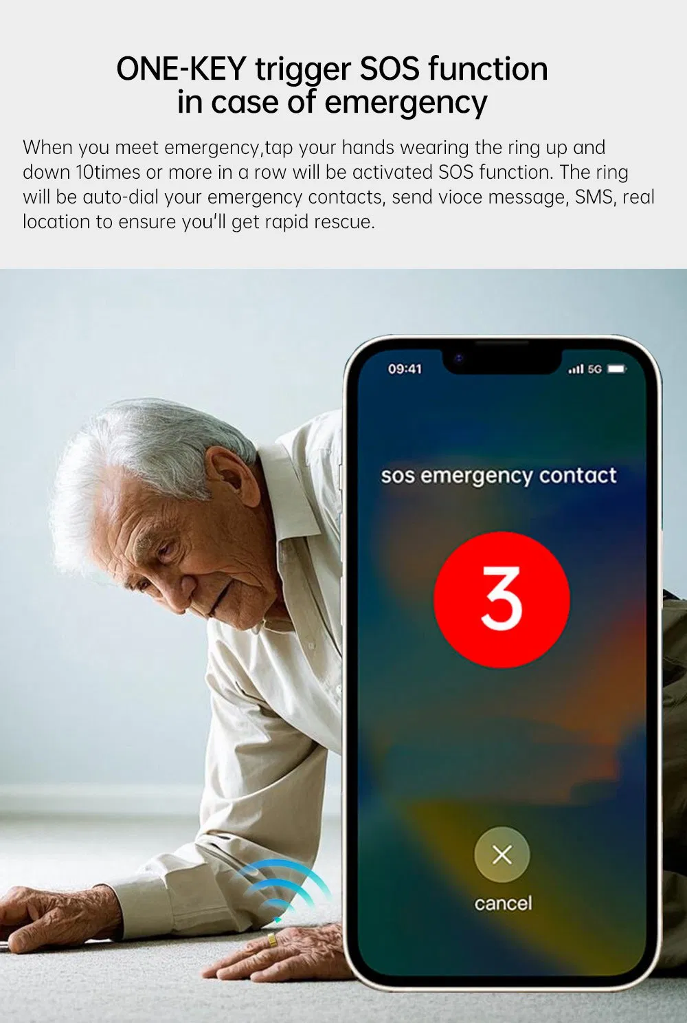 Умное кольцо TM21 с сенсорным управлением и мониторингом здоровья