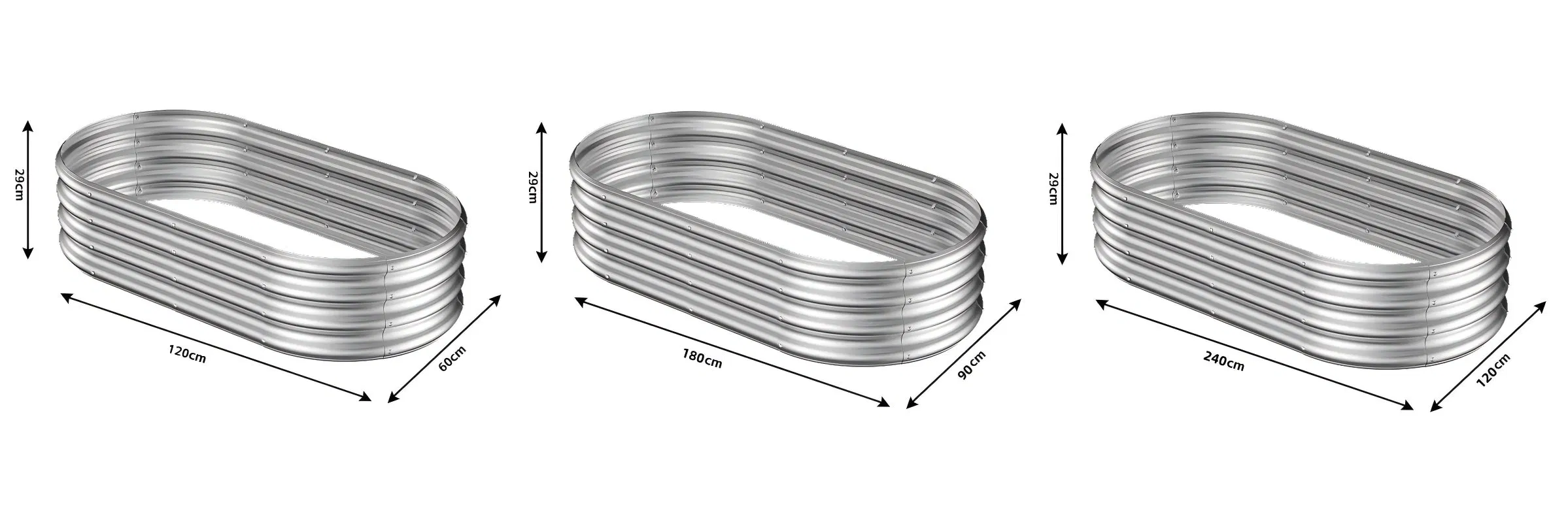 Raised Garden Bed, Galvanized Raised Planter Boxes Outdoor with Easy Assembly, Large Garden Bed for Vegetables, Fruits, Flower