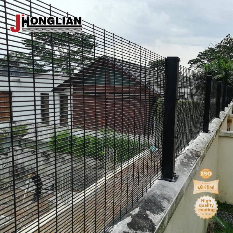 South Africa Galvanized 358 Safety Perimeter Welded Wire Mesh Metal Anti Climb Boundary Security Panel Fence for Border Airport Prison
