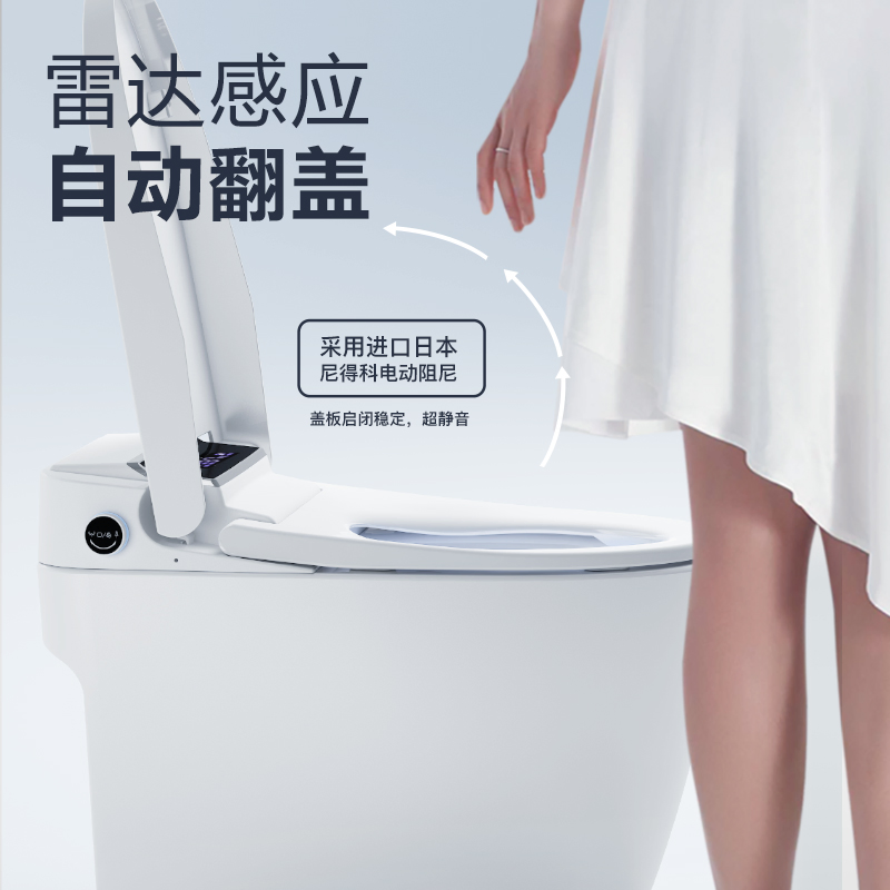 Efficient Smart Dual Flush Toilet with Rimless Design for Villa Bathroom