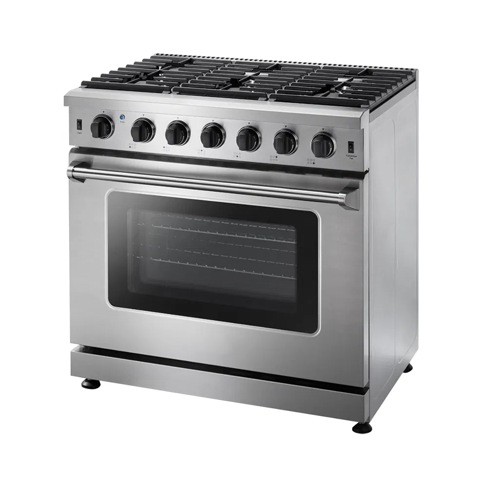 36inch 6 Burner Freestanding Convections Fan Gas Range Stove with CSA (LRG3601)