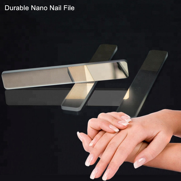 Professional Private Label Custom Durable Nano Glass Nail Buffer File Shiner Manicure Glass Nail File with Case