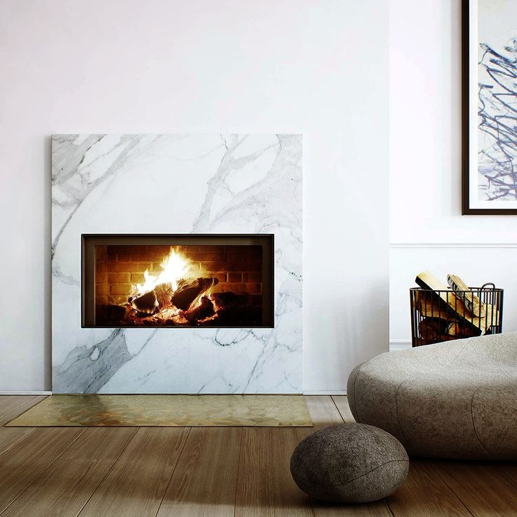 Elegant White Marble Fireplace with Classic Design for Homes
