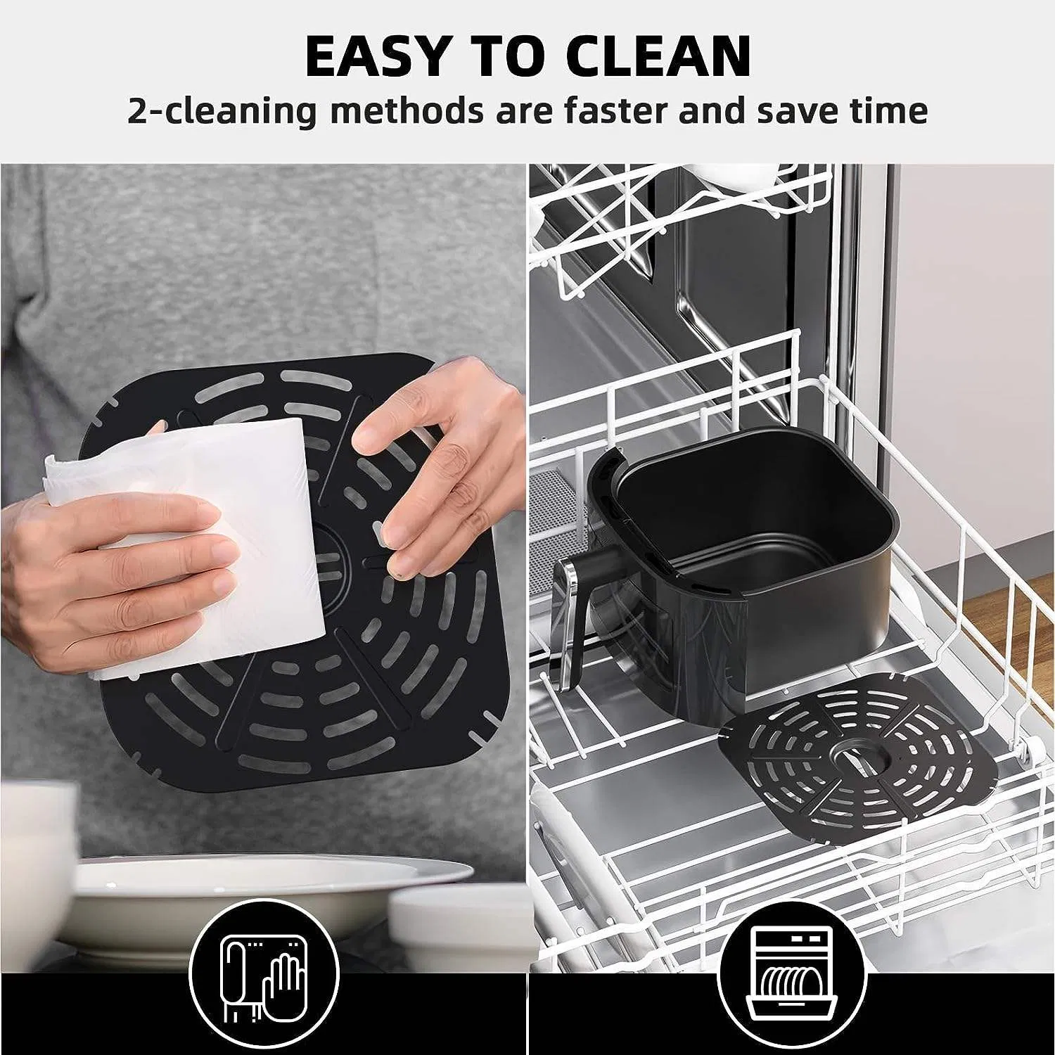 Electric Digital Air Fryer with 6L Nonstick Basket and Customized Colors