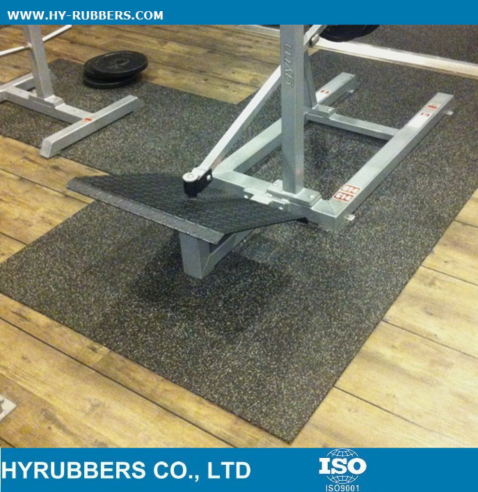 Interlock Gym Use Rubber Floor Tile, Dog Bone Safety Rubber Floor Recycled