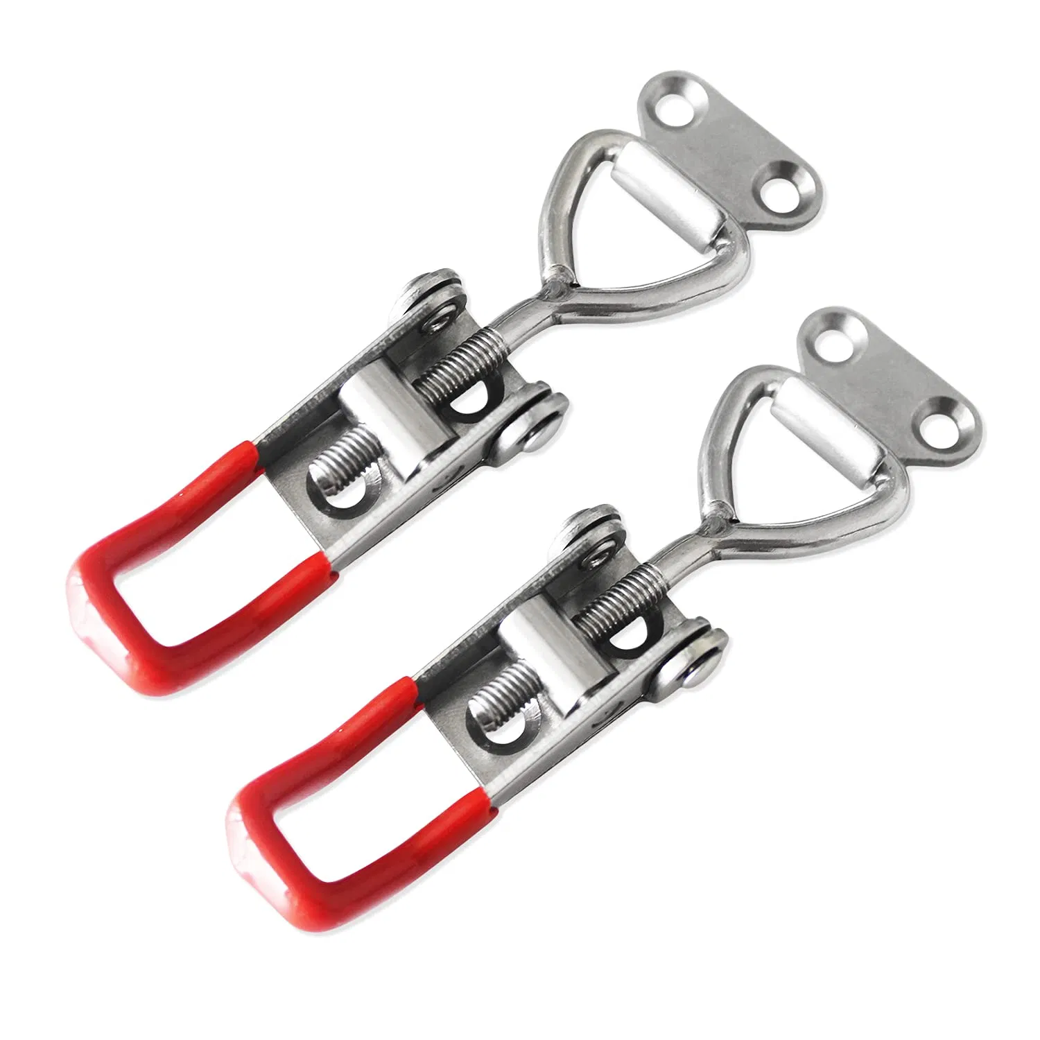 Toggle Latch Clamp, 304 Stainless Steel Adjustable Toggle Latches With Lock Hole, 1320Lbs Holding Capacity Toggle Clamp for Smoker Lid Jig, ToolBox Case, 2pack
