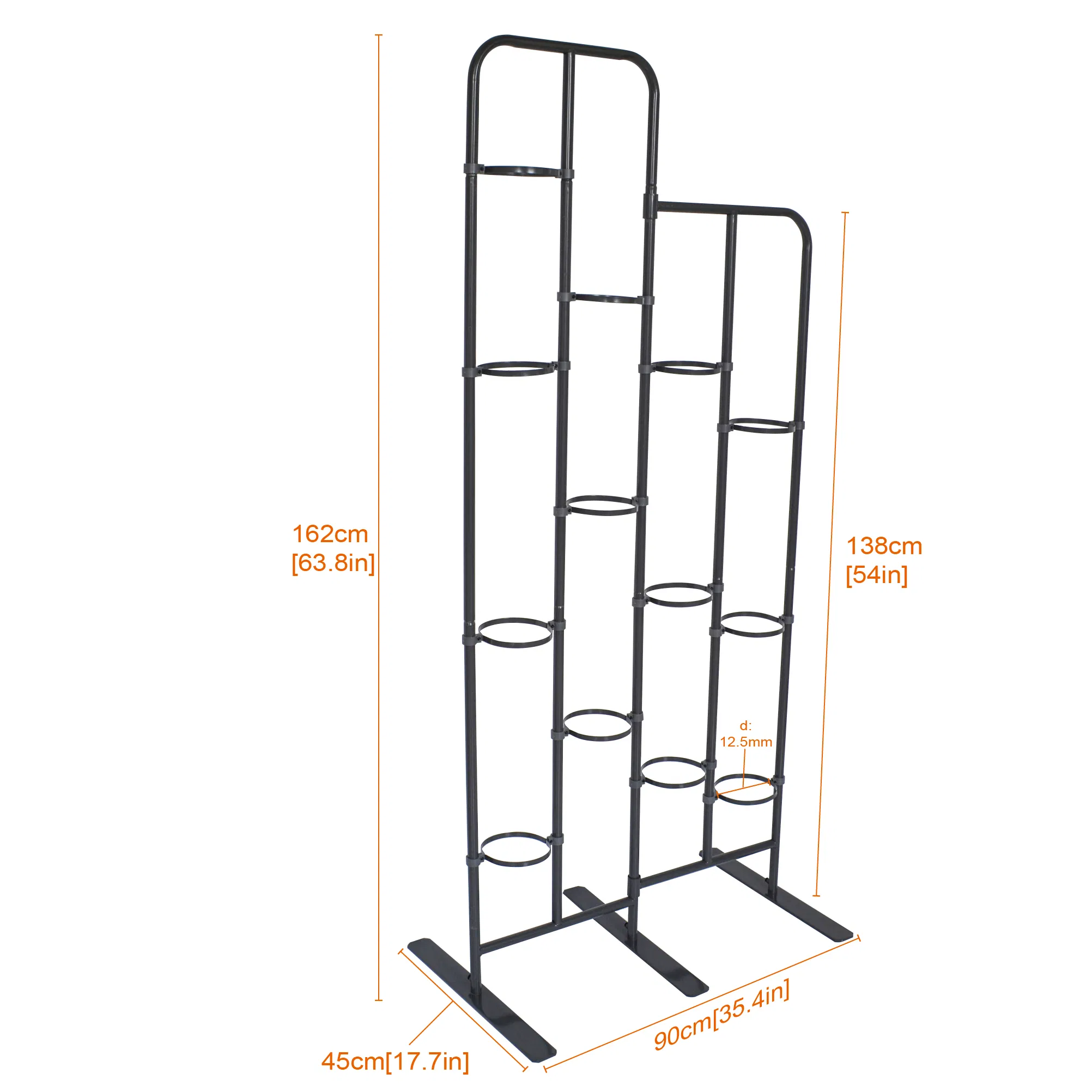Modern Home Garden Decor Metal Outdoor Adjustable Plant Pot Rack