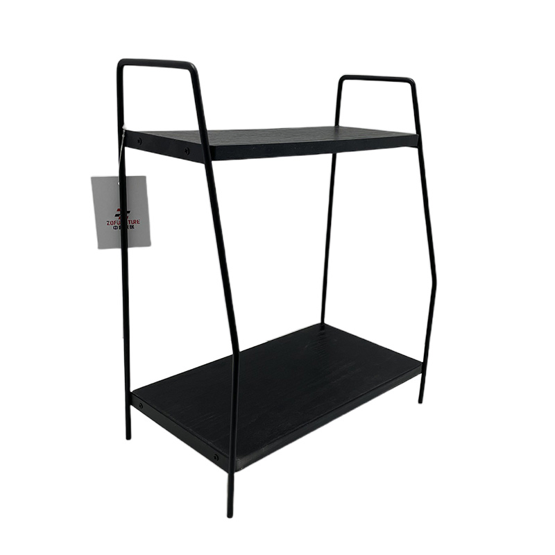 Двухуровневая полка для специй из дерева и металла