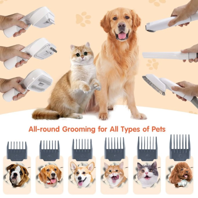 Hot Selling Pet Supplies Pet Care Integrated Hair Cutting and Vacuum Cleaner Set for Dogs Factory Directly Wholesale