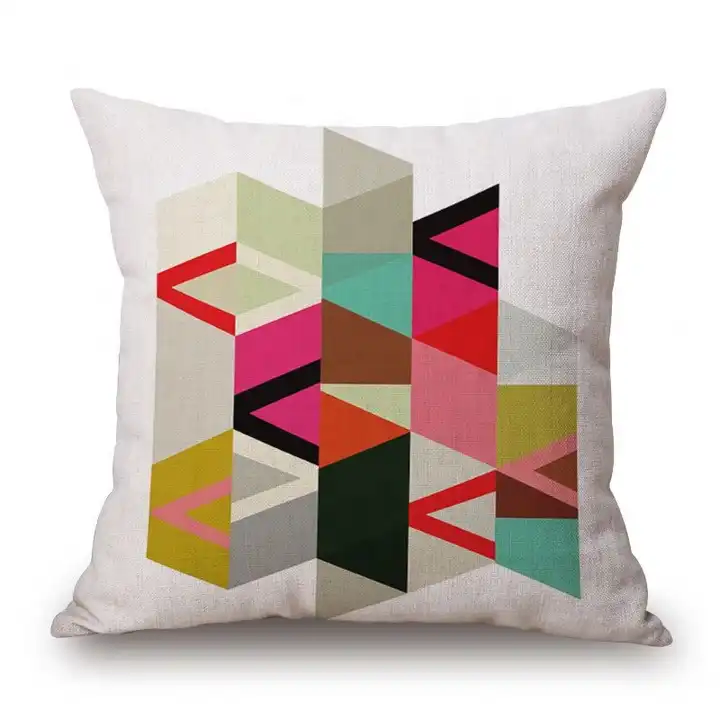 Custom Sublimated Abstract Printed Pattern Rectangular Headrest Cushion for Comfortable Cushion Cover