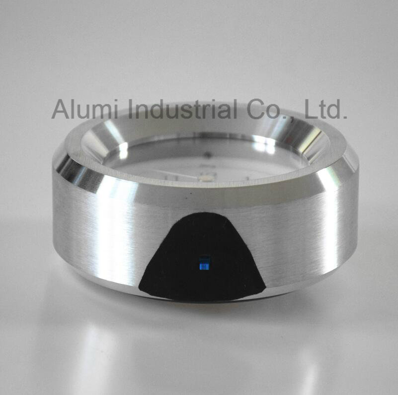 Stainless Steel Round Shape Hotel Silent Alarm Clock