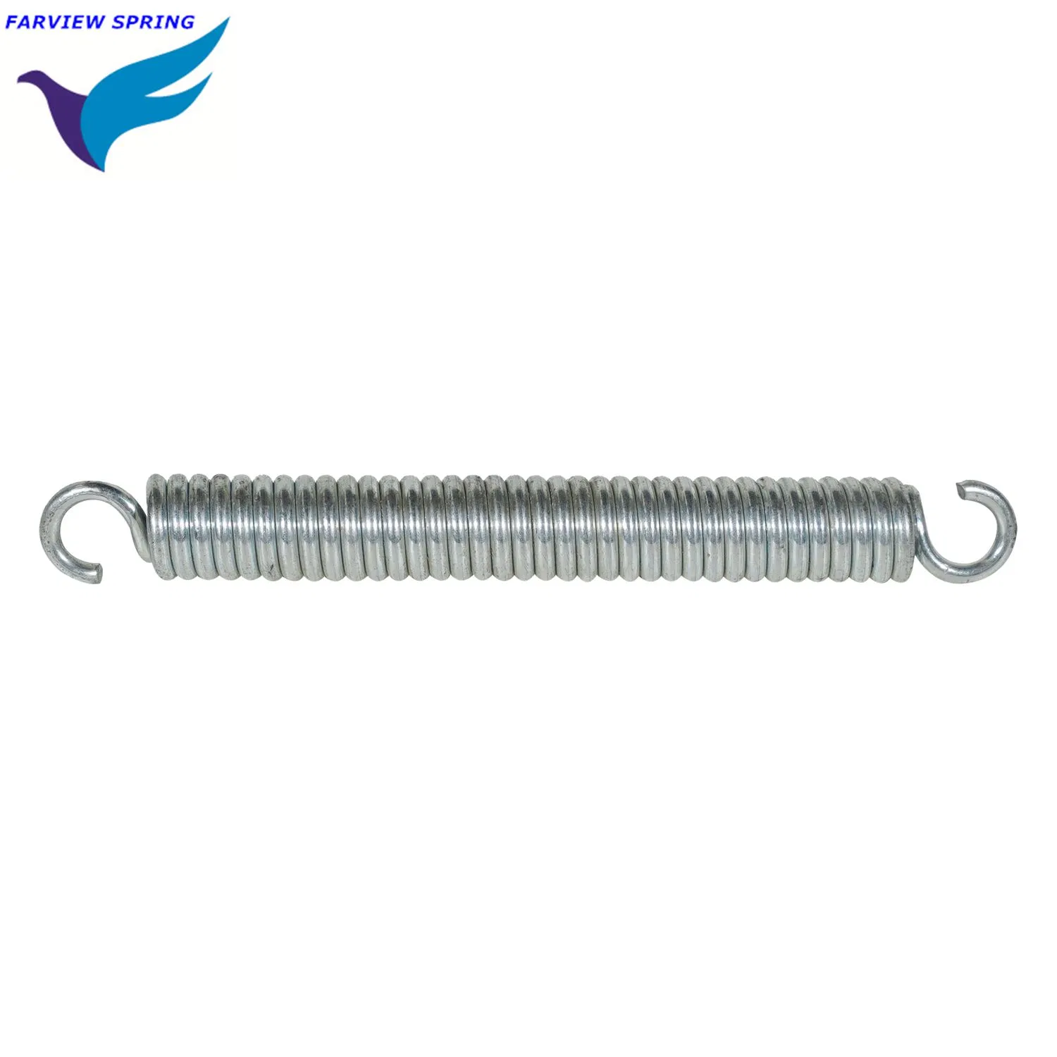 Farview Processing and Production of Double Hook Extension Springs Powerful Mechanical Extension Springs, Stainless Steel Springs