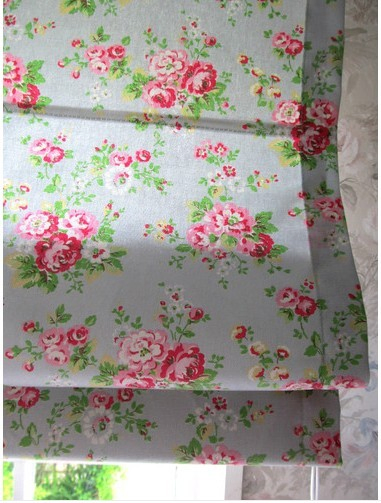 Fabric Roman Blinds with Cord Control, Designed Printing Fabric