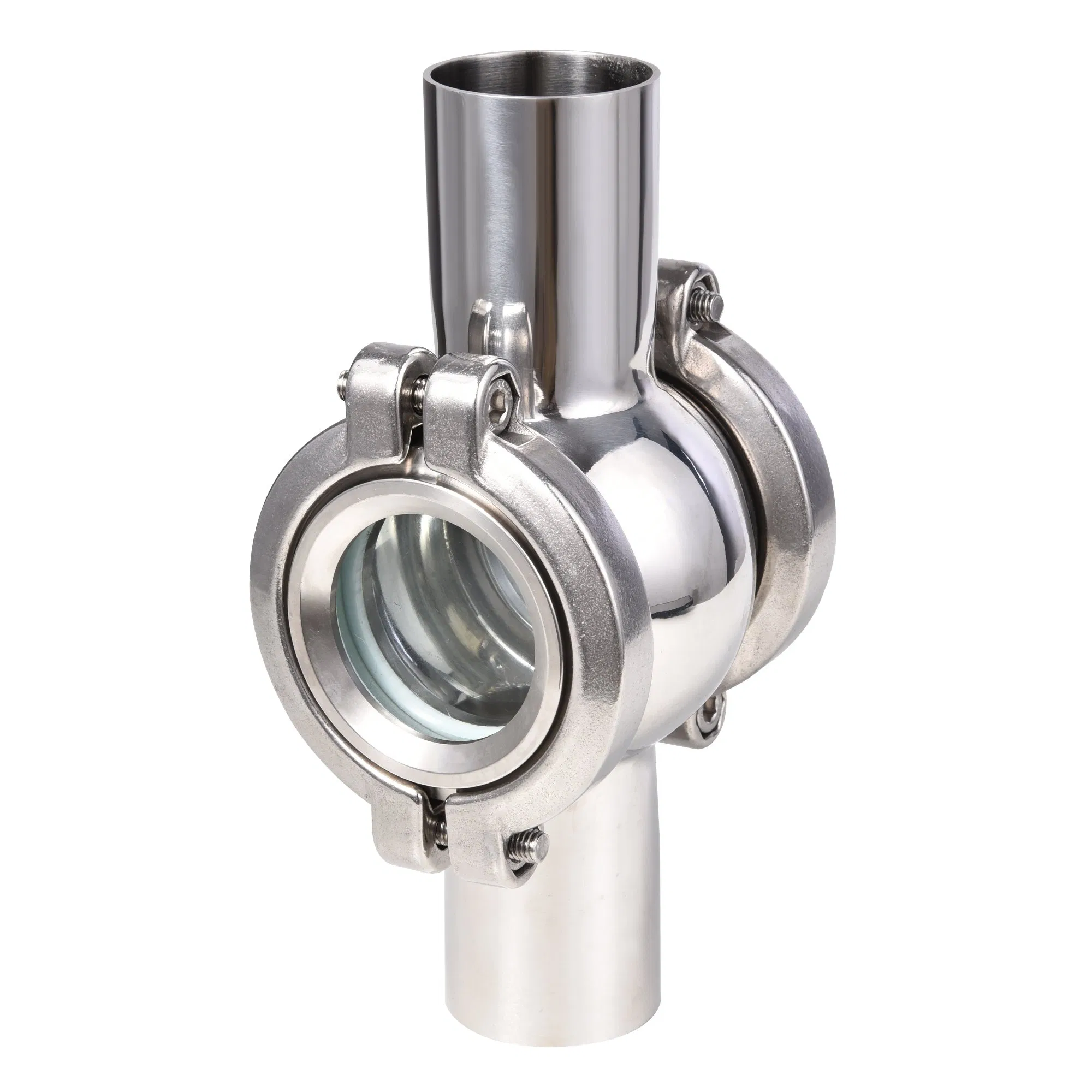 Sanitary Stainless Steel 4 Ways Cross Tube Pipe Sight Glass