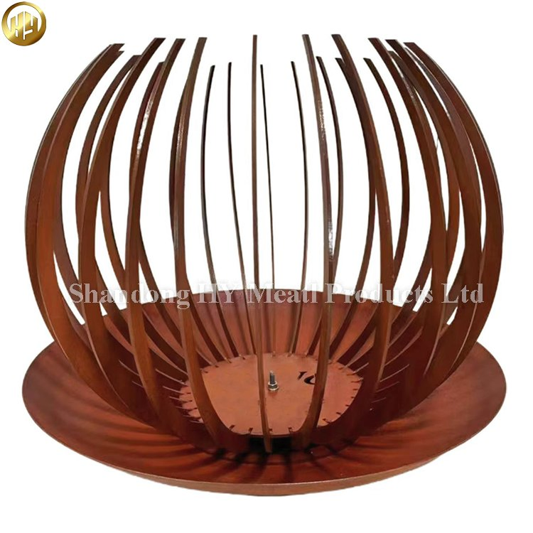 Corrosion Resistant Steel Weathering Steel Fire Pit Customizable Size for Patio Manufacturer Direct Sale