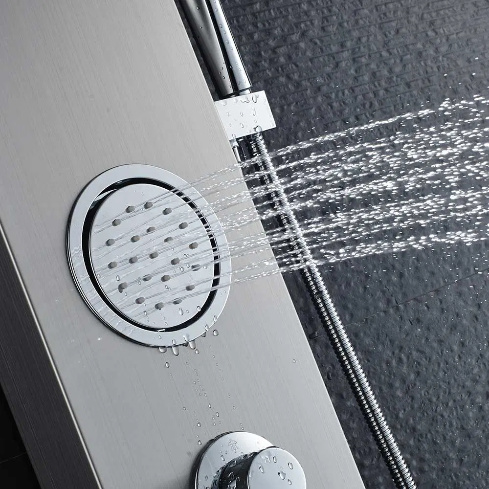 Factory Direct Price Satin Staniless Steel panel Shower