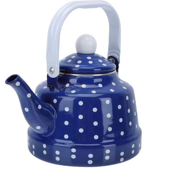 Enamel Teakettle with Handle for Stovetop Outdoor Kitchen Home Coffee