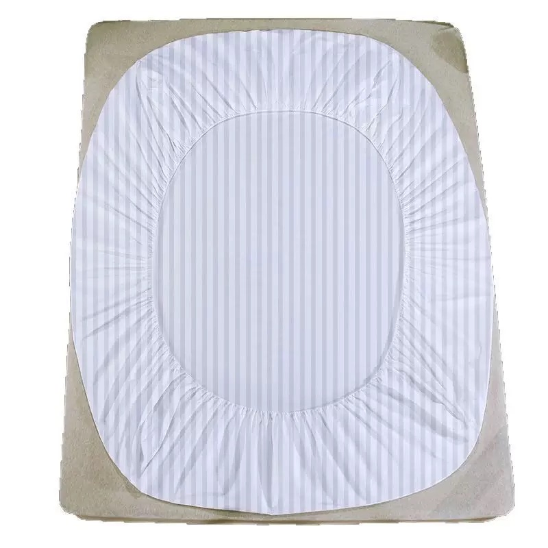 120g High Weight Brushed Jacquard Three Centimeters Satin Strip Duvet Quilt Comforter Cover Star Hotel Homestay ODM/OEM 3/4/5/6PCS Bedding Set Bed Sheets Set