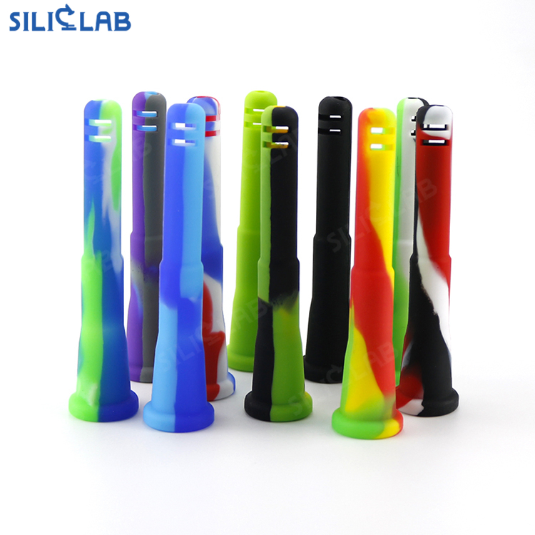 Straight Cylinder Bubbler Pipe Smoke Filter Down Stem Silicone Insert Rod Water Pipe Accessories