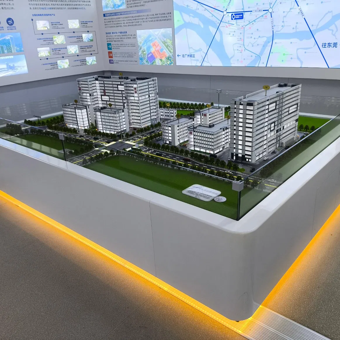 3D Modern Industrial Park Architectural Model Making for Display