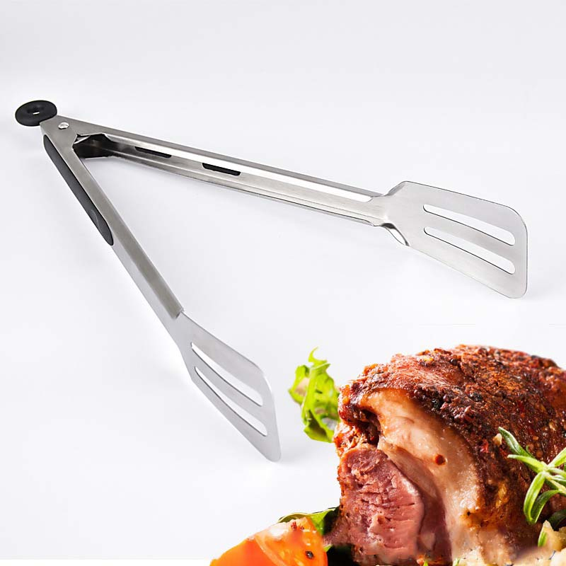 Heat Resistant Silicone Food Tongs Salad Tongs Stainless Handle Kitchen Tongs