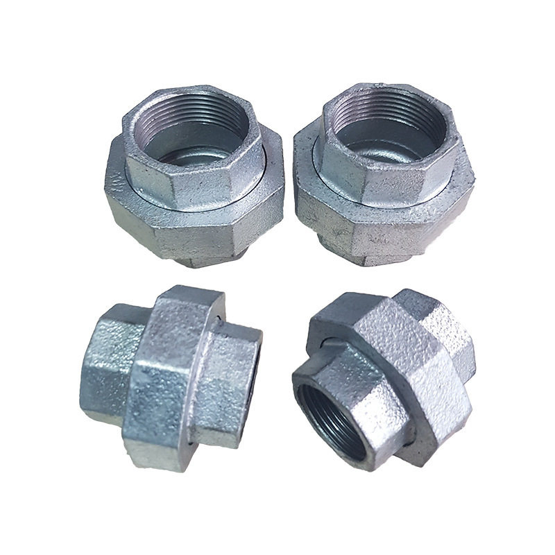 Top-Selling Malleable Iron Pipe Fittings Hot-DIP Galvanized Union for Oil Gas Water