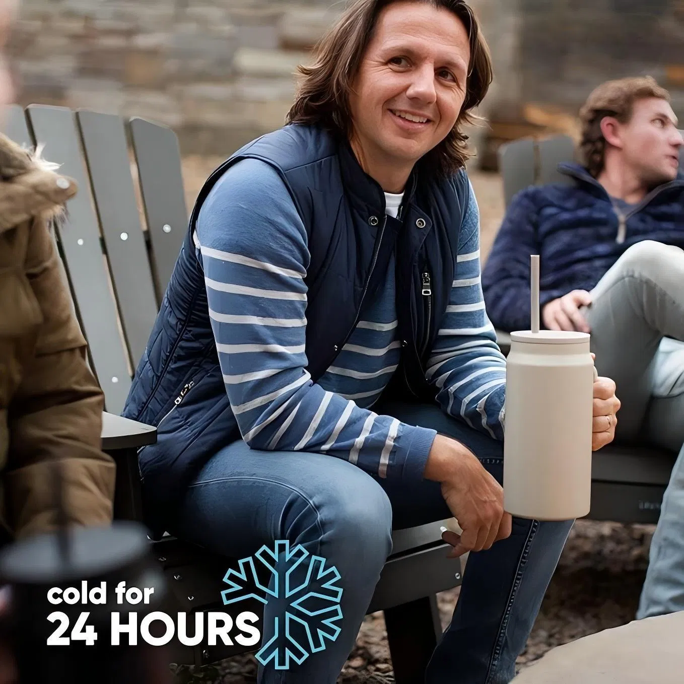 New Product Large Capacity Travel Use Double Stainless Steel Water Bottle Wall Vacuum Flask 50 Oz Insulated Handle Tumblers Sport Thermo with Lids and Straw