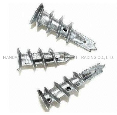 Zinc Alloy Dry Wall Anchor, White Zinc