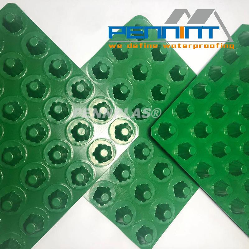 HDPE Drainage Boards / Colored Dimple Sheets for Water Resistance