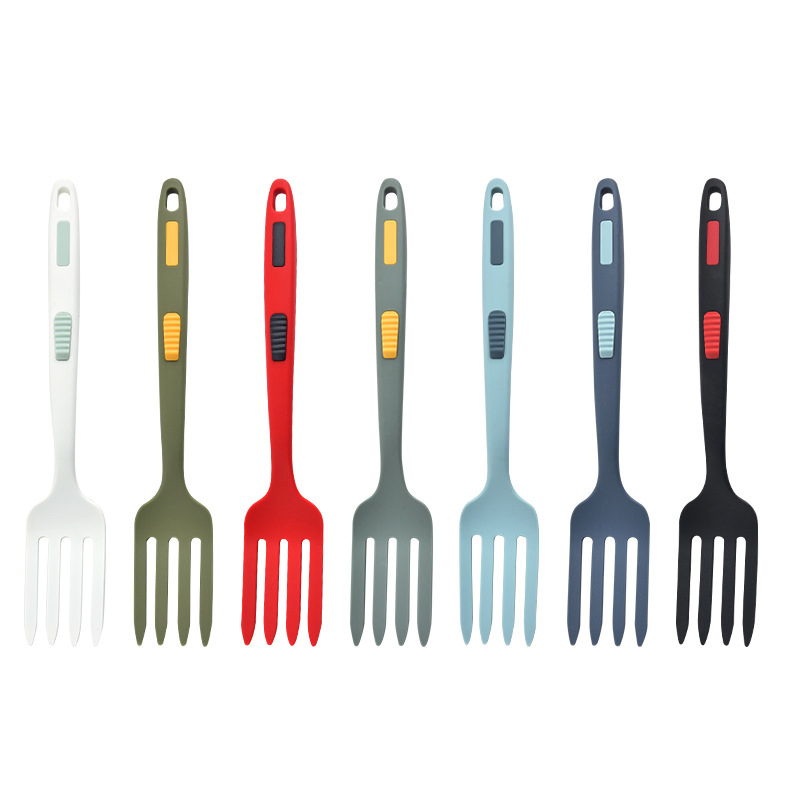 Household Multi Functional Colorful Silicone Fork Food Grade Fork